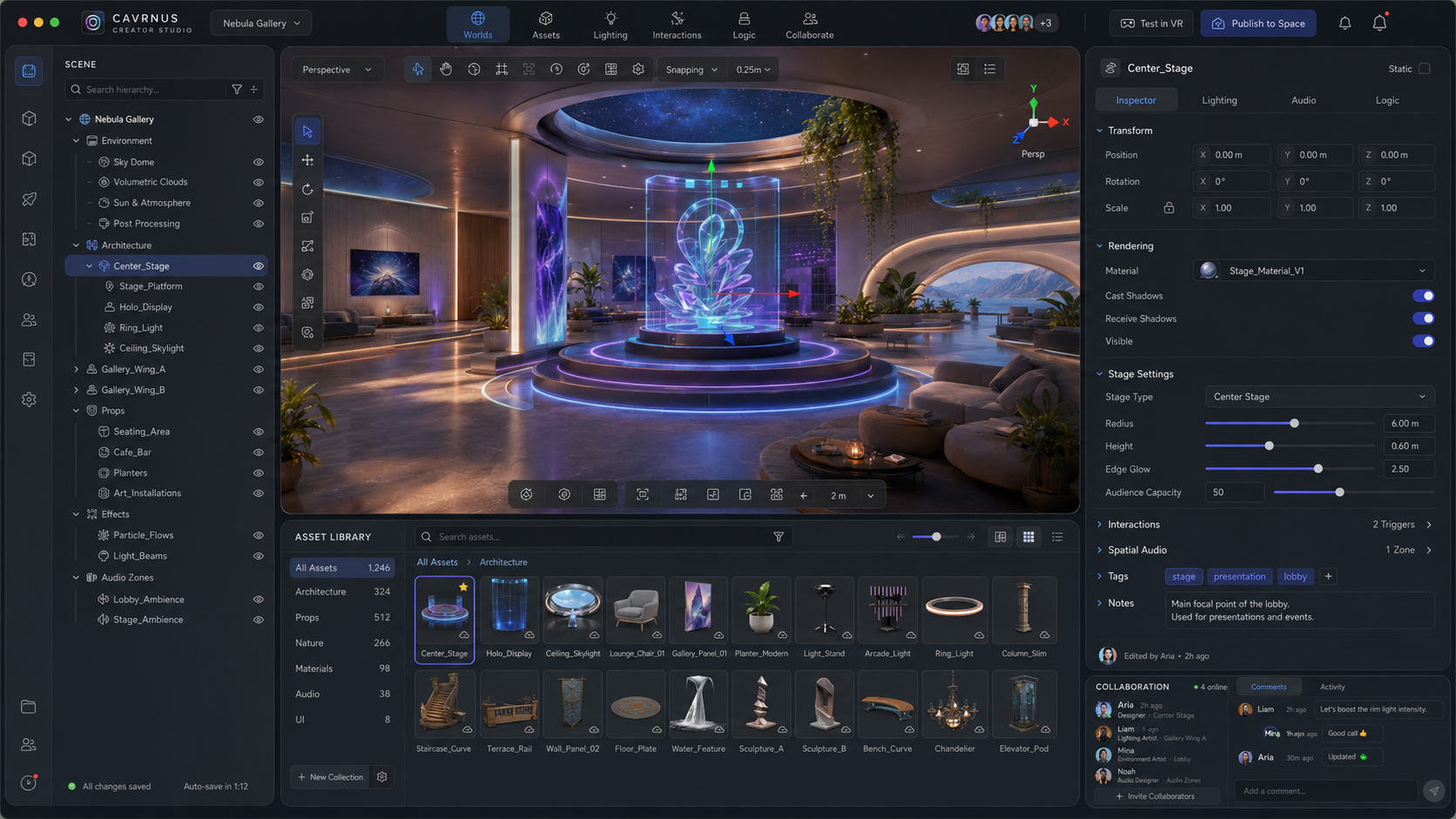 Creator Studio World-building UI Concept