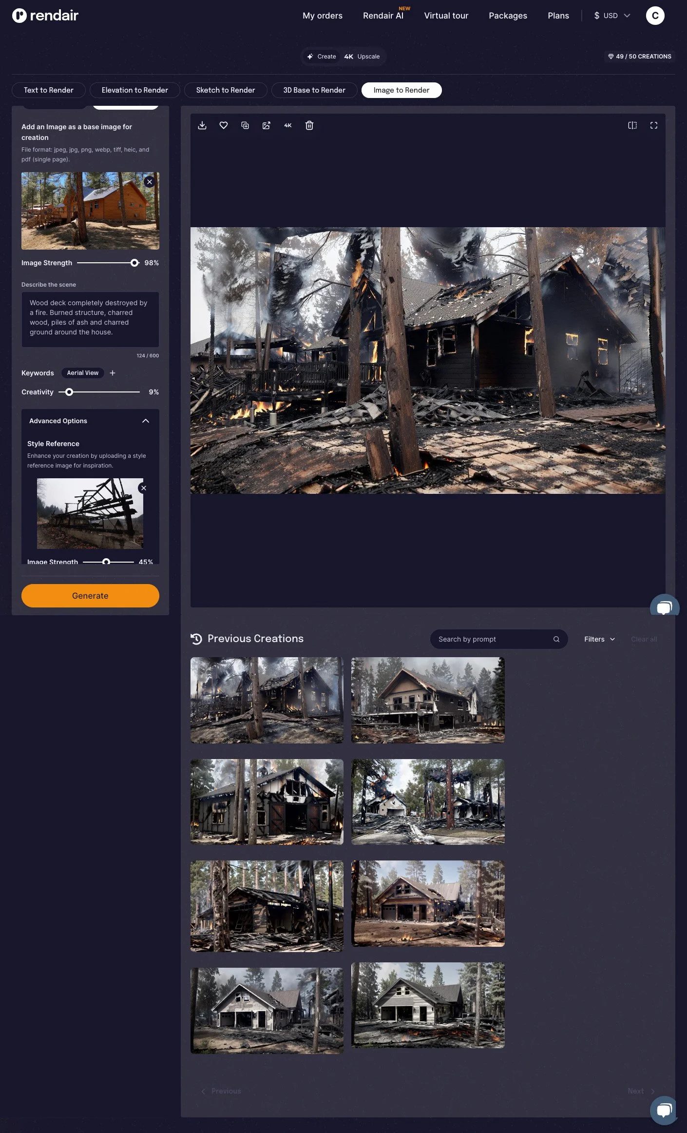 Preferred Generative AI Tool: Rendair. Rendair.ai proved exceptionally useful in achieving my goals for this project. It is architecturally-oriented and offers a source-image to image feature which was key. This tool is just what I needed to deliver the precision and realism, exceeding client expectations.
