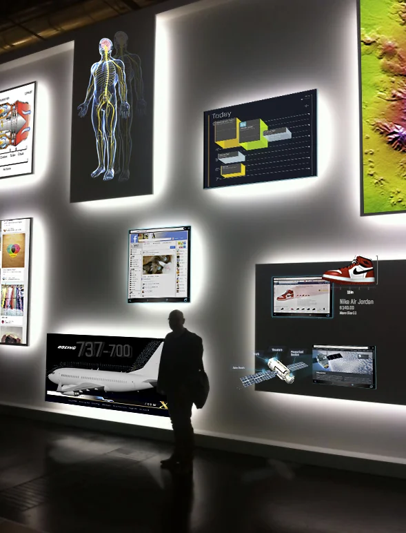 Augmented Reality Wall-Based Content Panels