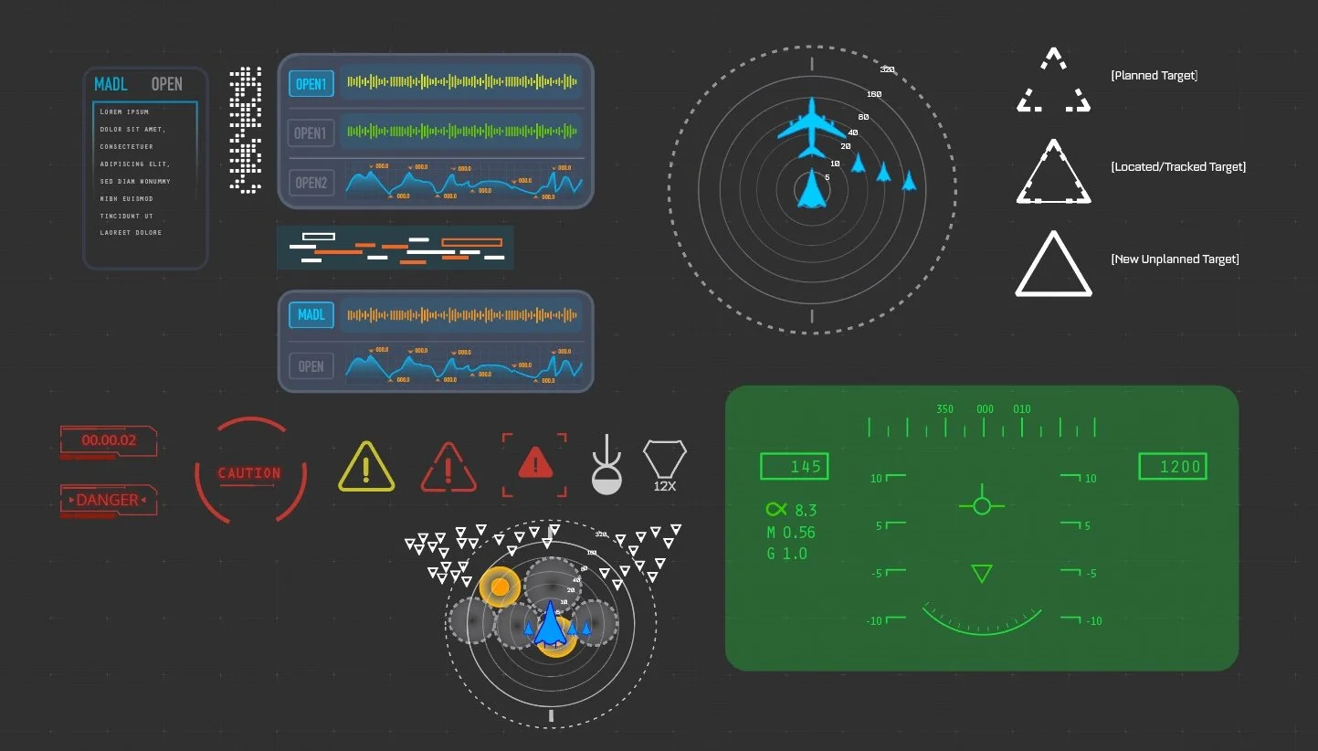 UI Wireframe Graphics / HAFU Symbology