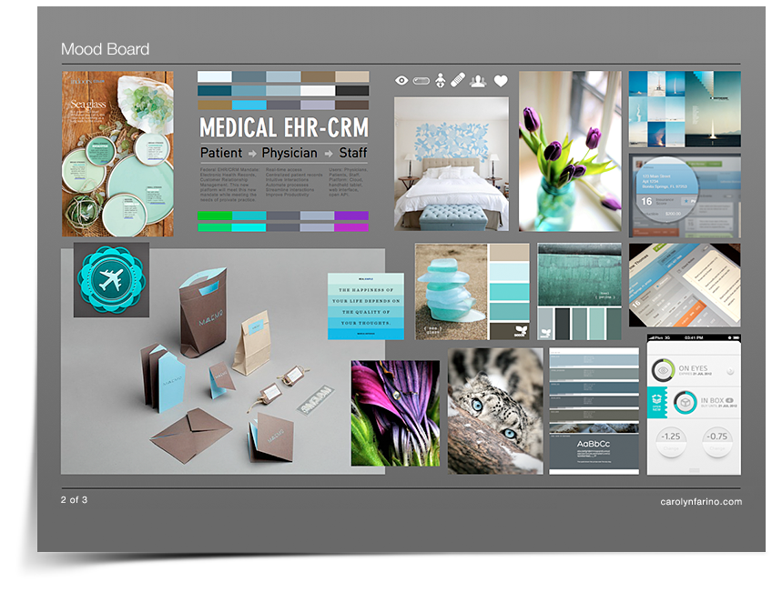 Creative: Mood Board 2. Second of three mood boards. Stakeholders liked this one, with modifications...